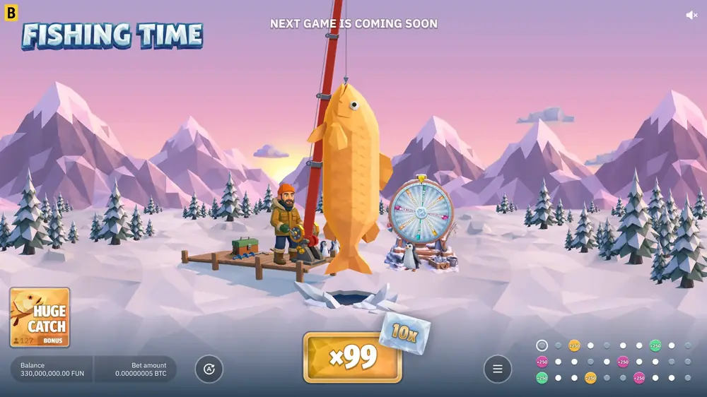 Huge Catch bonus round with yellow fish
