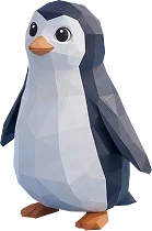 Fishing Time penguin mascot
